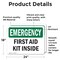 Signmission First Aid Kit Inside, 24 in W x Rectangle, Vinyl Decal OS-2PACK-EM-D-1824-L-10323 - alternate 5
